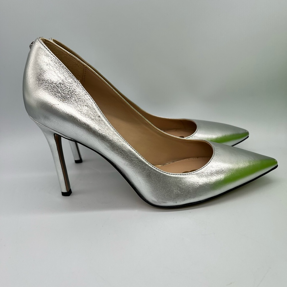 Sam Edelman Silver Pointed Toe Pumps - Picture 3 of 15